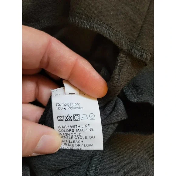 New 100% Polyester Black High Rise wide leg Women's Trousers XL - Picture 9 of 9